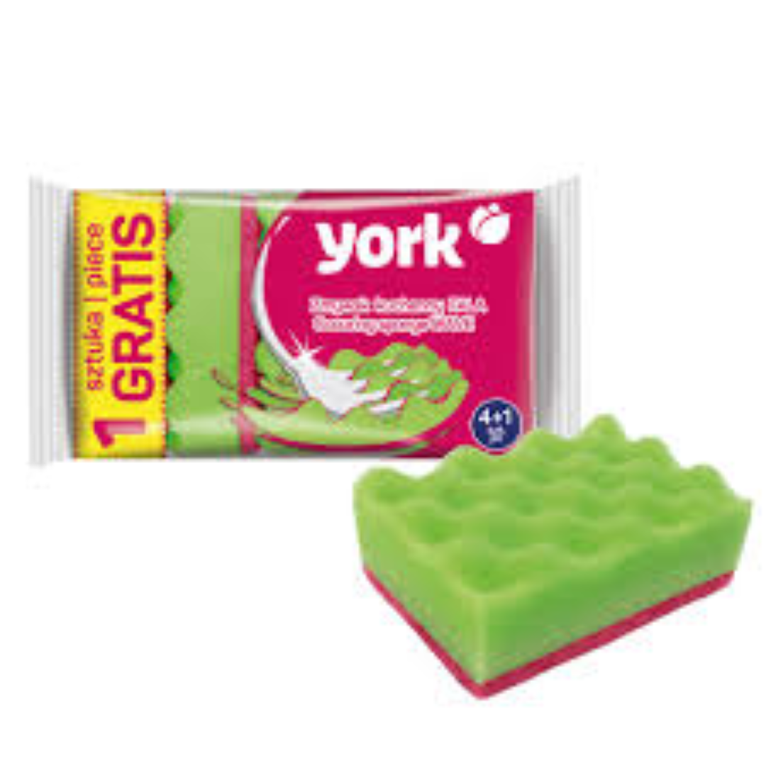 YORK WAVE SCOURING SPONGE 4+1 030220